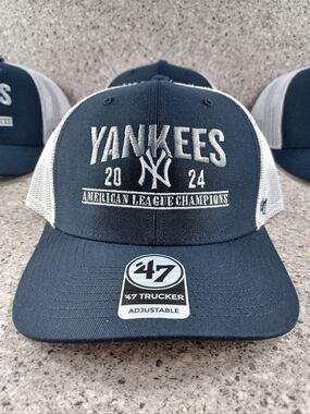 MLB New York Yankees 2024 American League '47 Snap Back Breathable Trucker Hat.